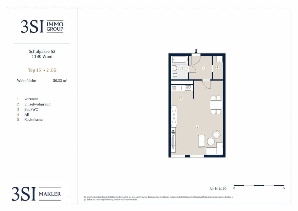 1-Zimmer-Wohnung kaufen in Wien – 50,33 m², € 275.000 – Bild 7 von 7