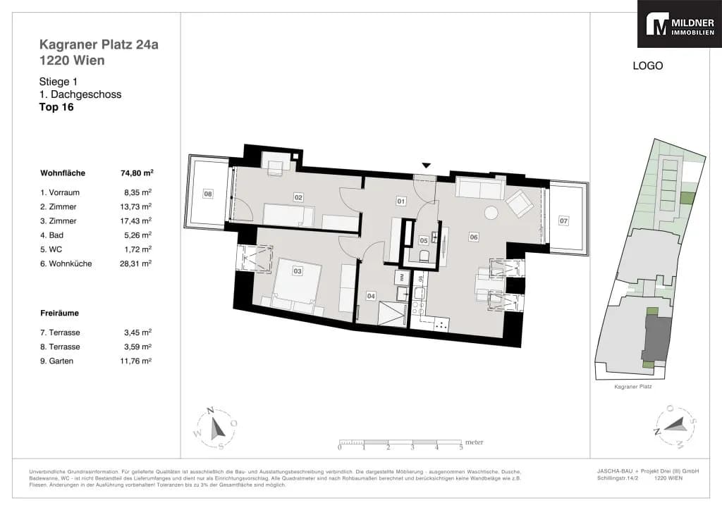 3-Zimmer-Wohnung kaufen in Wien – 74,8 m², € 596.220 – Bild 12 von 12