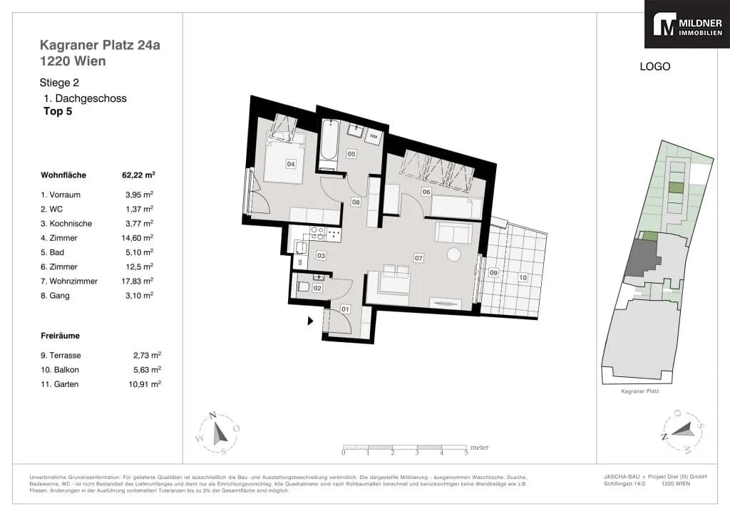 3-Zimmer-Wohnung kaufen in Wien – 62,71 m², € 512.931 – Bild 12 von 12