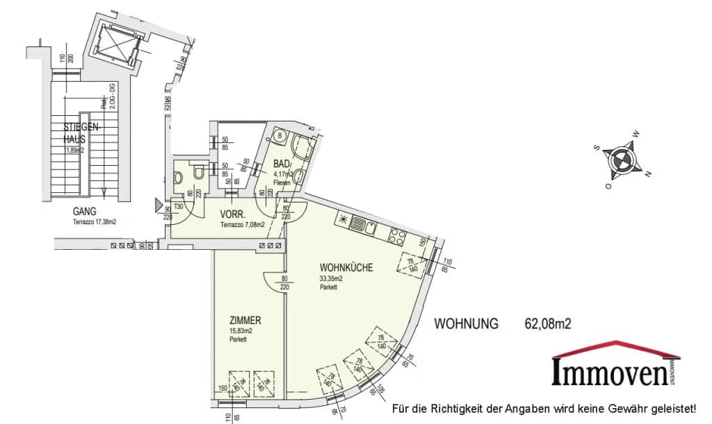 2-Zimmer-Wohnung mieten in Graz – 62 m², € 780 – Bild 8 von 8