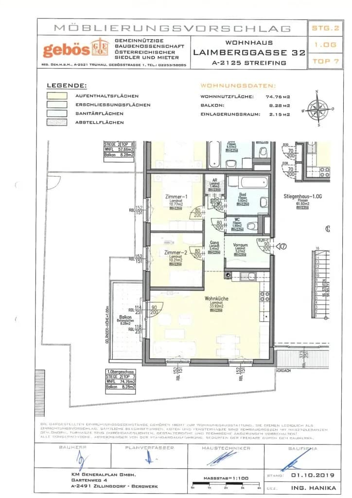 3-Zimmer-Wohnung mieten in Mistelbach – 74,46 m², € 960 – Bild 20 von 20