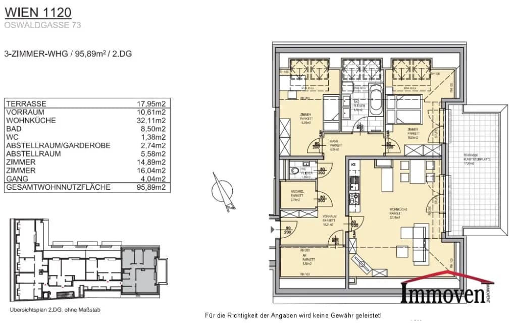 3-Zimmer-Wohnung mieten in Wien – 96 m², € 2.189 – Bild 17 von 17