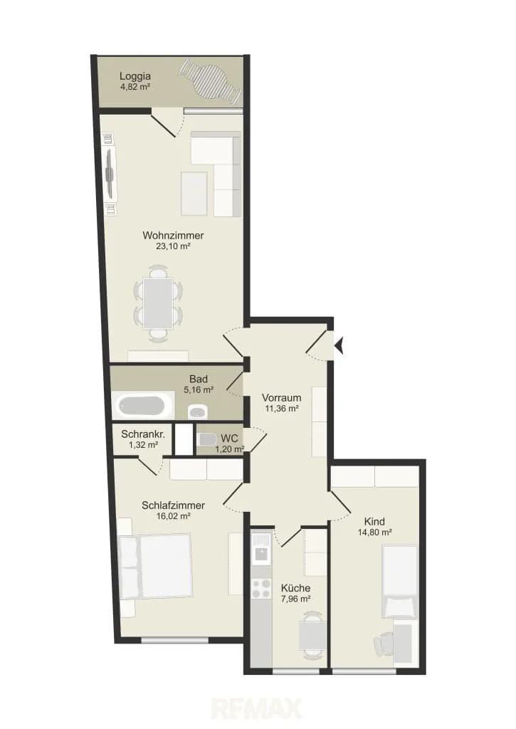3-Zimmer-Wohnung kaufen in Wien – 86 m², € 365.000 – Bild 9 von 9