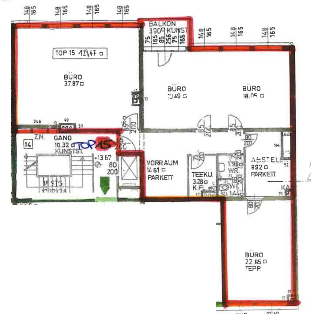 3-Zimmer-Gewerbeimmobilie mieten in Wien – 129,47 m², € 2.558 – Bild 31 von 31