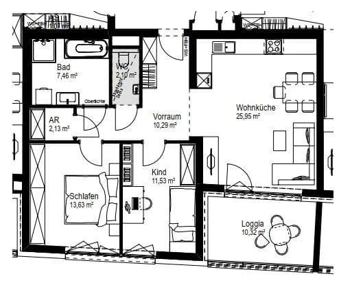 3-Zimmer-Wohnung kaufen in Wels – 73,38 m², € 323.420 – Bild 5 von 5