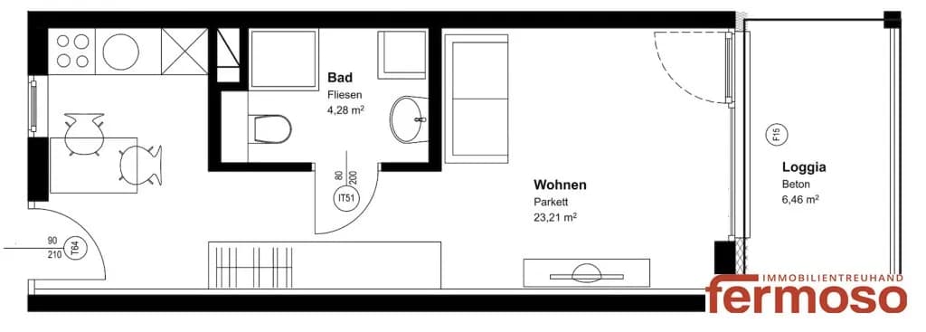 1-Zimmer-Wohnung mieten in Graz – 37,02 m², € 549 – Bild 8 von 8