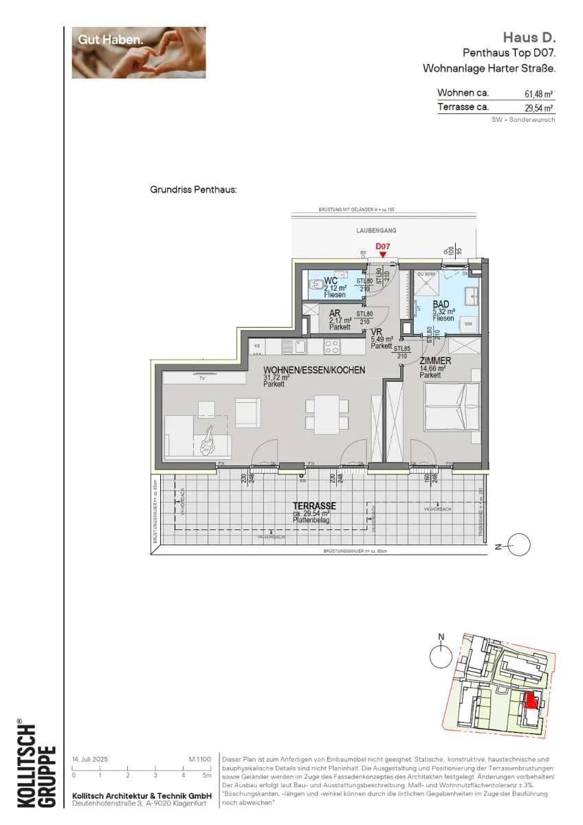 2-Zimmer-Wohnung kaufen in Graz – 61,48 m², € 399.900 – Bild 2 von 8