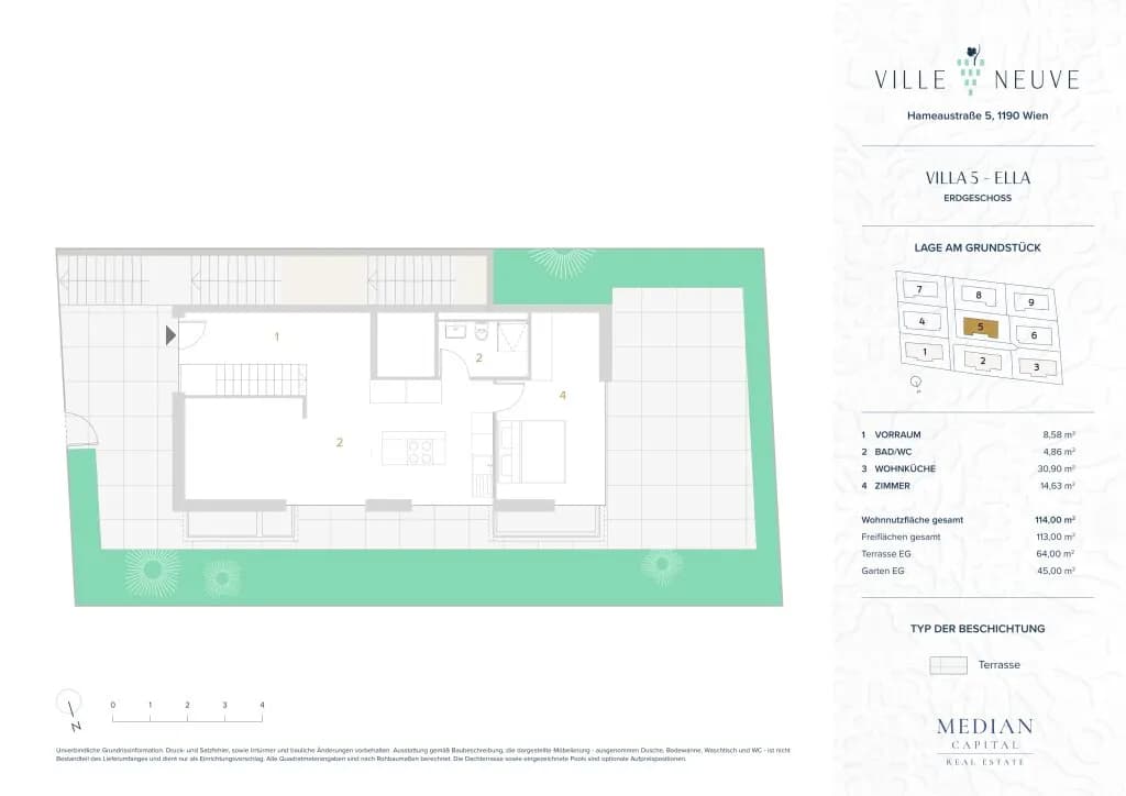 3-Zimmer-Haus mieten in Wien – 114 m², € 2.450 – Bild 10 von 11