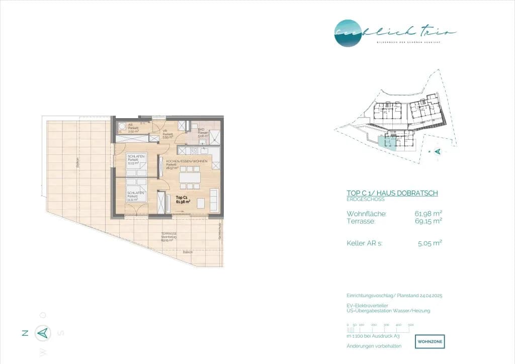 3-Zimmer-Wohnung kaufen in Villach – 61,98 m², € 467.250 – Bild 3 von 5