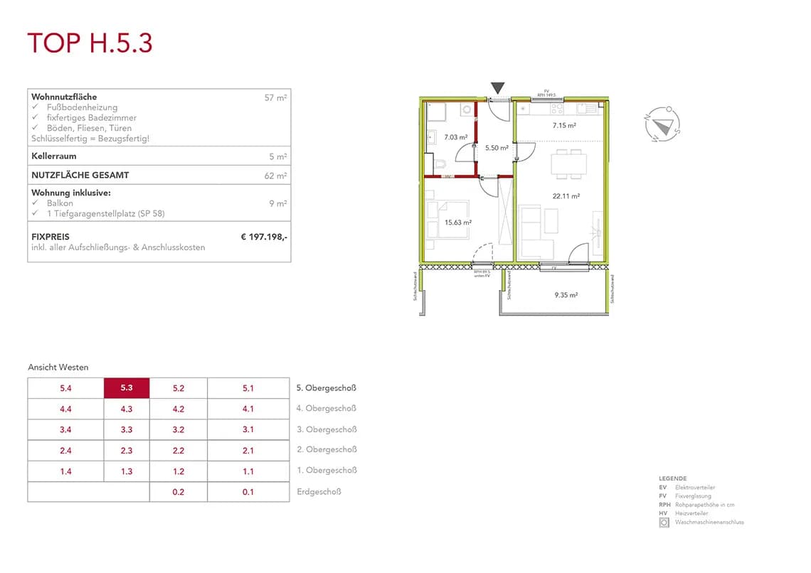 2-Zimmer-Wohnung kaufen in Leoben – 57 m², € 197.198 – Bild 4 von 11