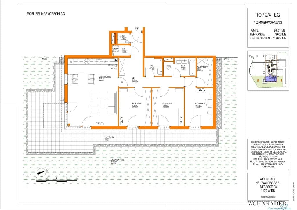 4-Zimmer-Wohnung mieten in Wien – 98,61 m², € 2.900 – Bild 29 von 29