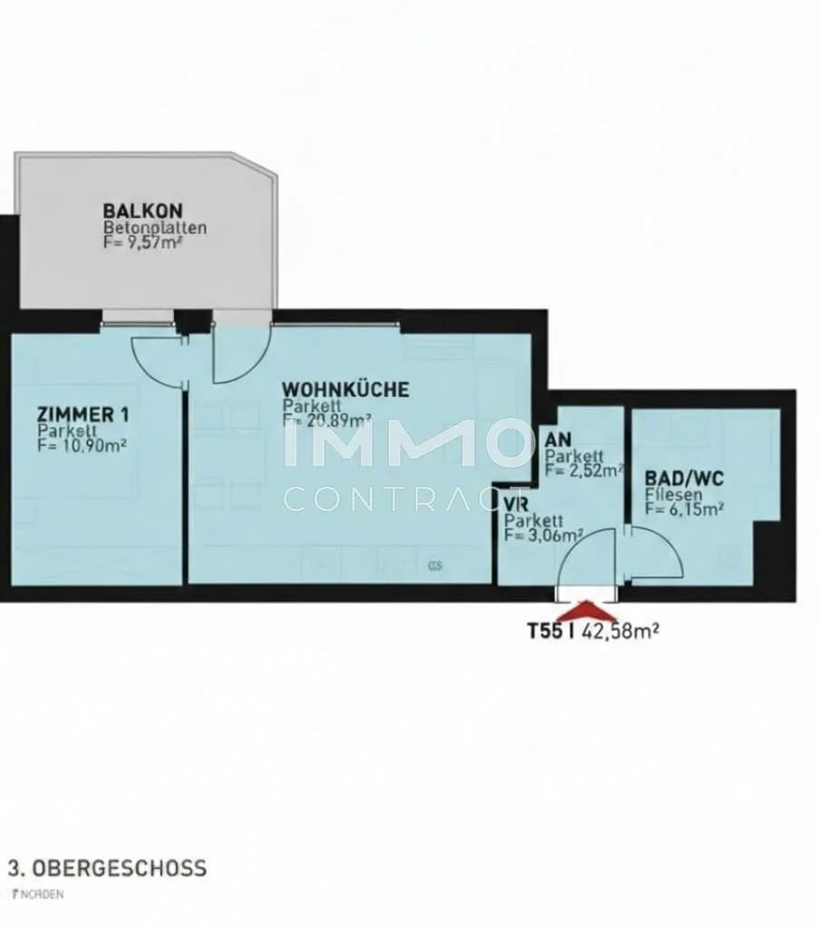 Wohnung mieten in Wien – 42,58 m², € 1.050 – Bild 19 von 20