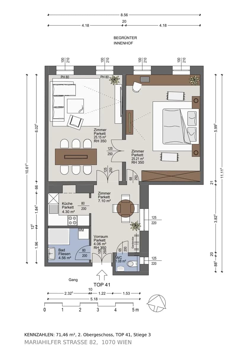 2-Zimmer-Wohnung mieten in Wien – 71,46 m², € 1.395 – Bild 13 von 13