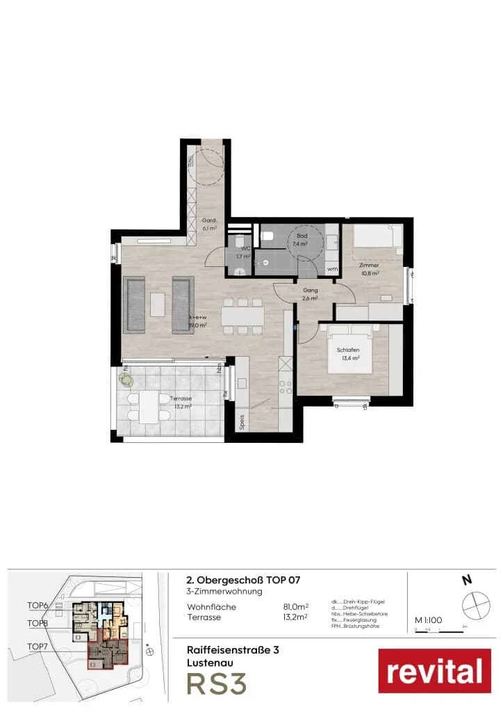 3-Zimmer-Wohnung kaufen in Dornbirn – 81,4 m², € 640.000 – Bild 4 von 5