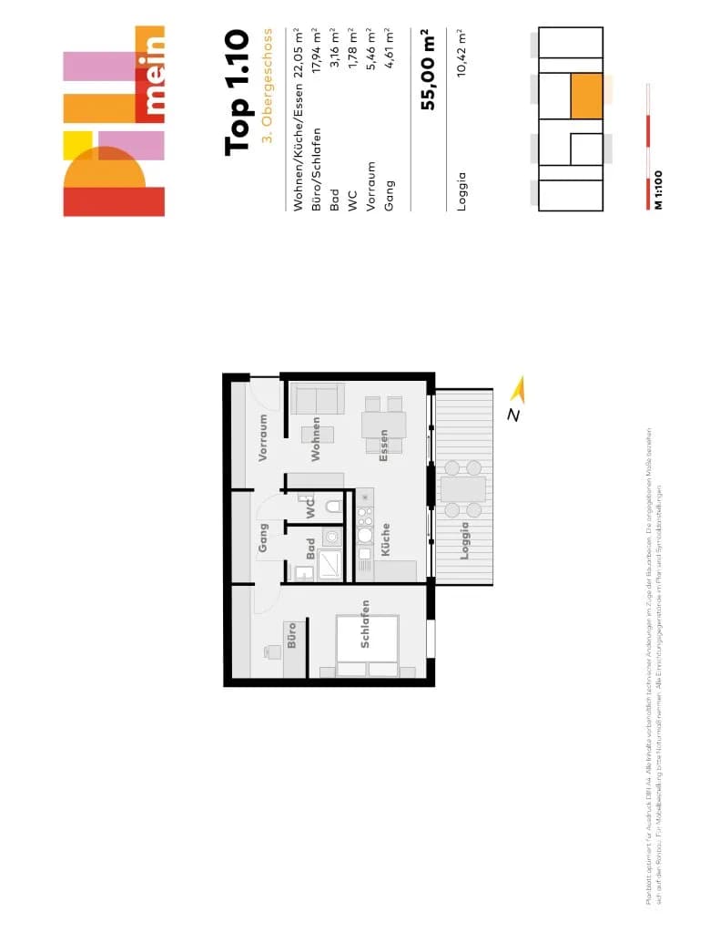 2-Zimmer-Wohnung kaufen in Linz – 55 m², € 319.000 – Bild 8 von 8