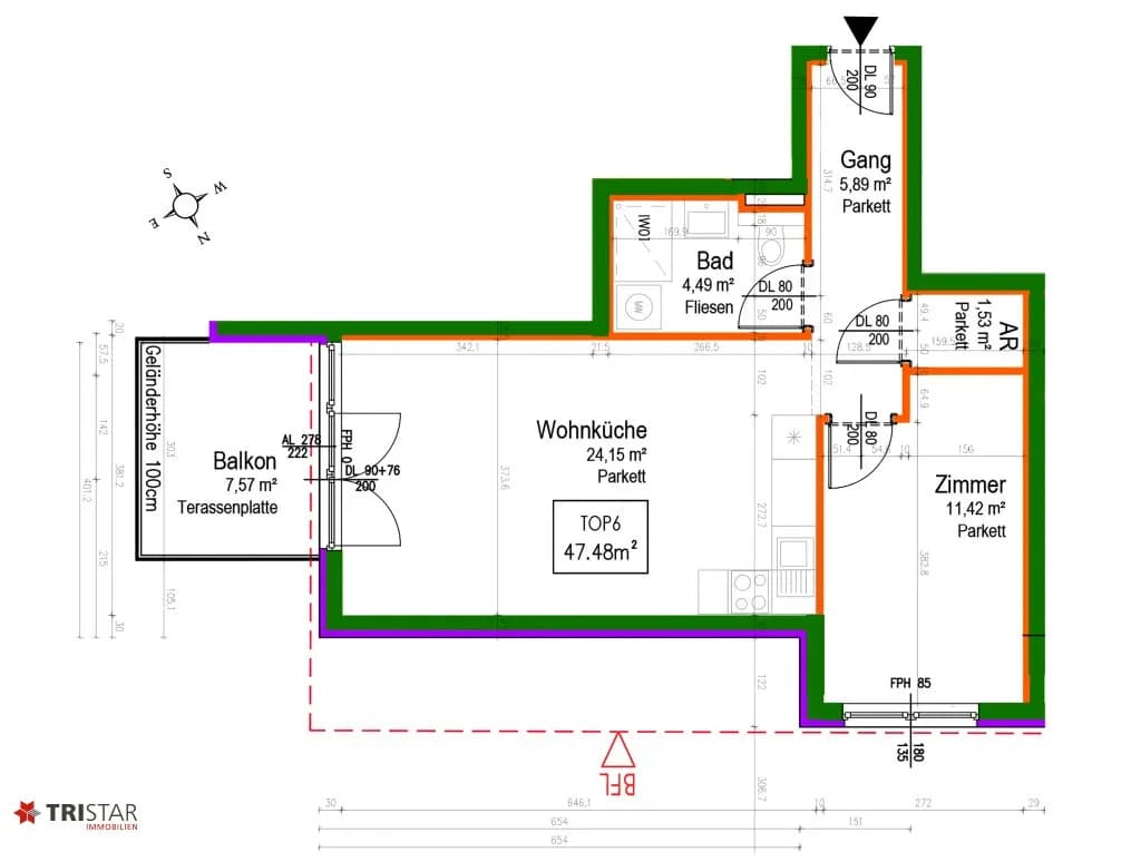 2-Zimmer-Wohnung kaufen in Wien – 45 m², € 299.000