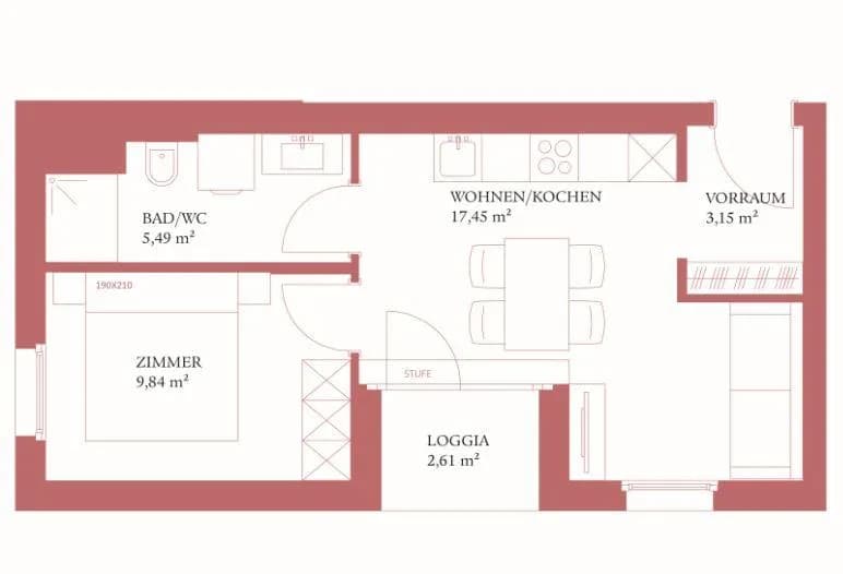 2-Zimmer-Wohnung mieten in Wien – 35,93 m², € 779 – Bild 8 von 10