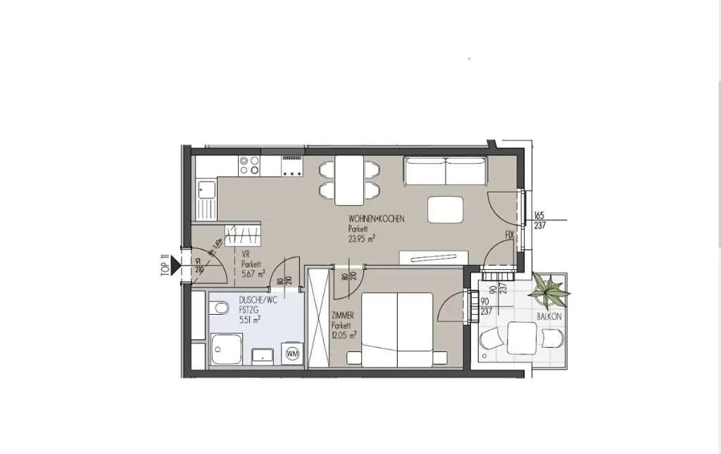 2-Zimmer-Wohnung mieten in Wien – 53 m², € 1.400 – Bild 3 von 15