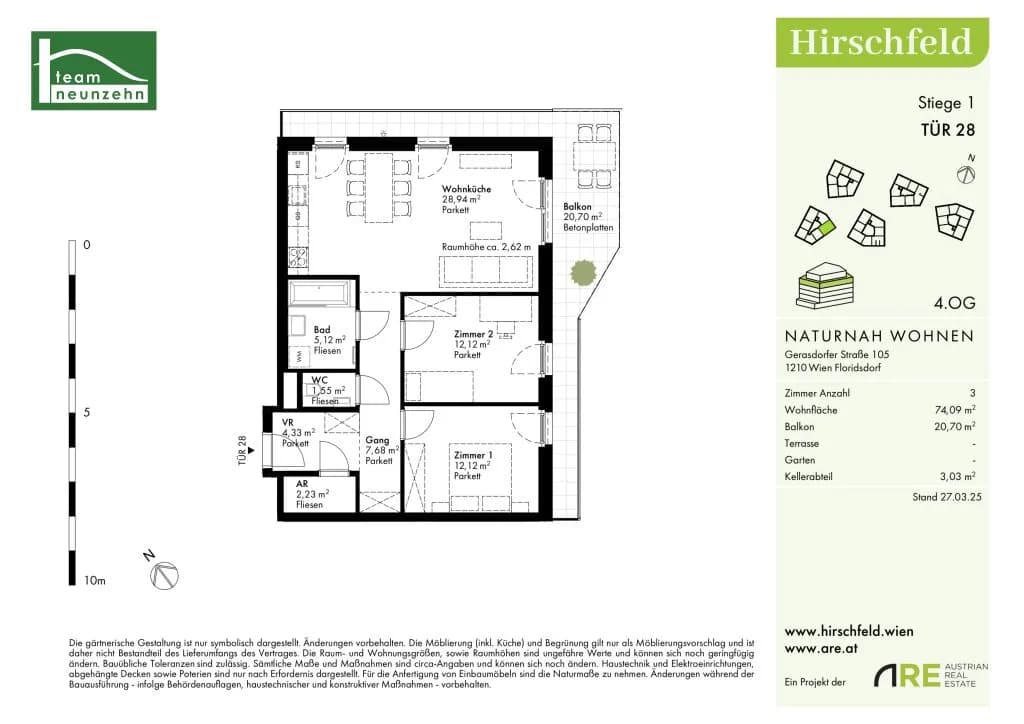 3-Zimmer-Wohnung kaufen in Wien – 74,09 m², € 440.000 – Bild 32 von 32