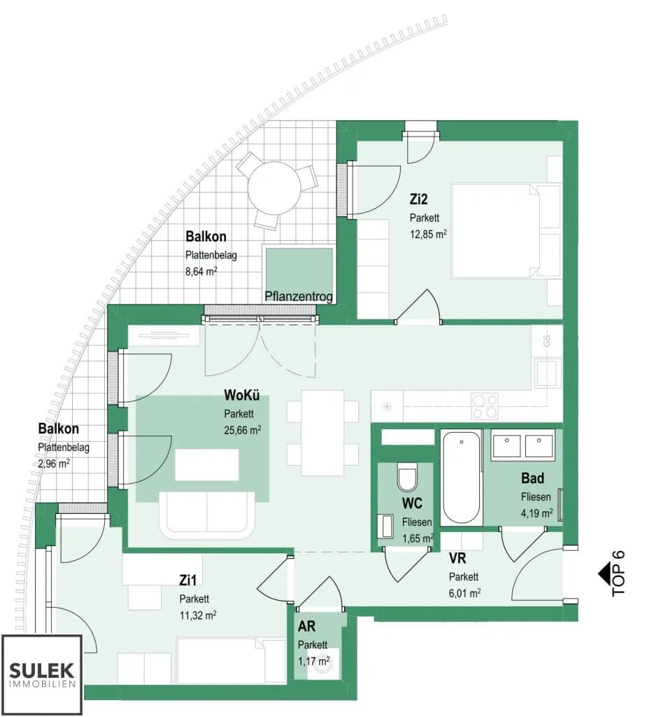 3-Zimmer-Wohnung mieten in Wien – 62,85 m², € 1.579 – Bild 15 von 16