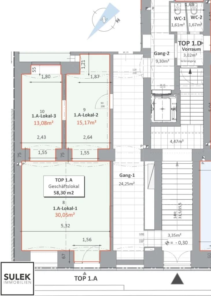 3-Zimmer-Gewerbeimmobilie mieten in Wien – 58 m², € 816 – Bild 13 von 13