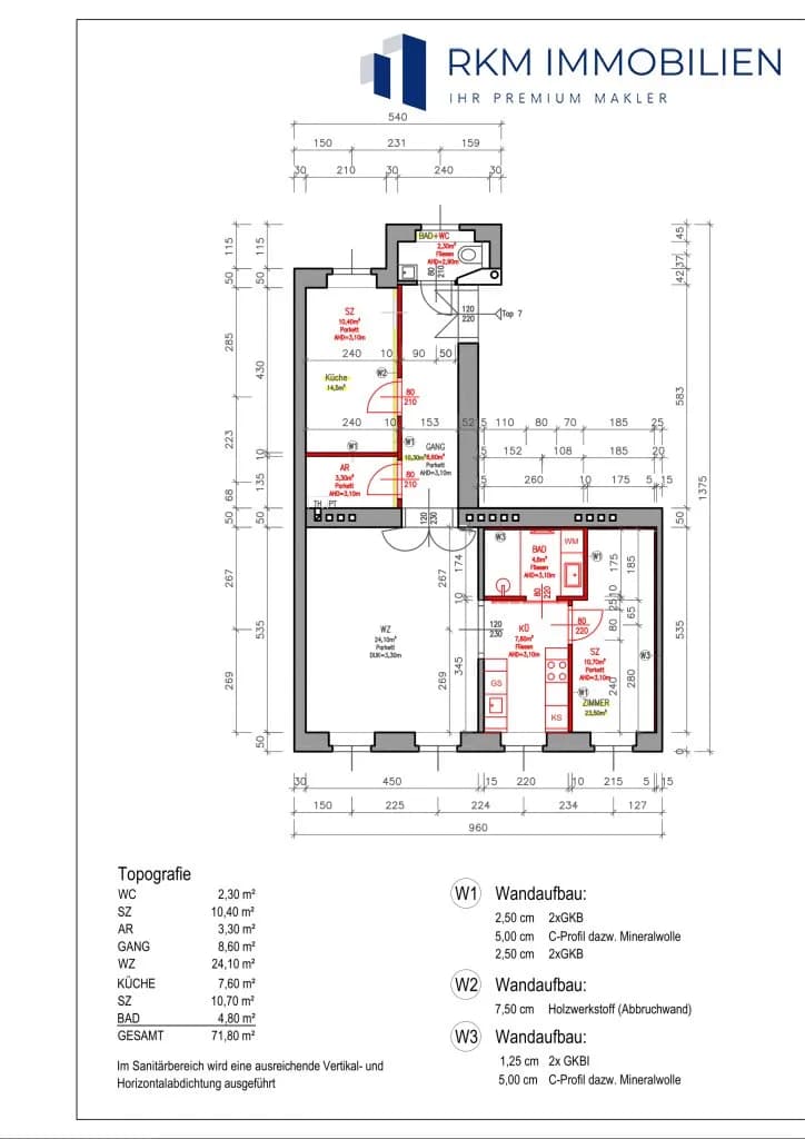 3-Zimmer-Wohnung kaufen in Wien – 71,8 m², € 549.000 – Bild 7 von 7