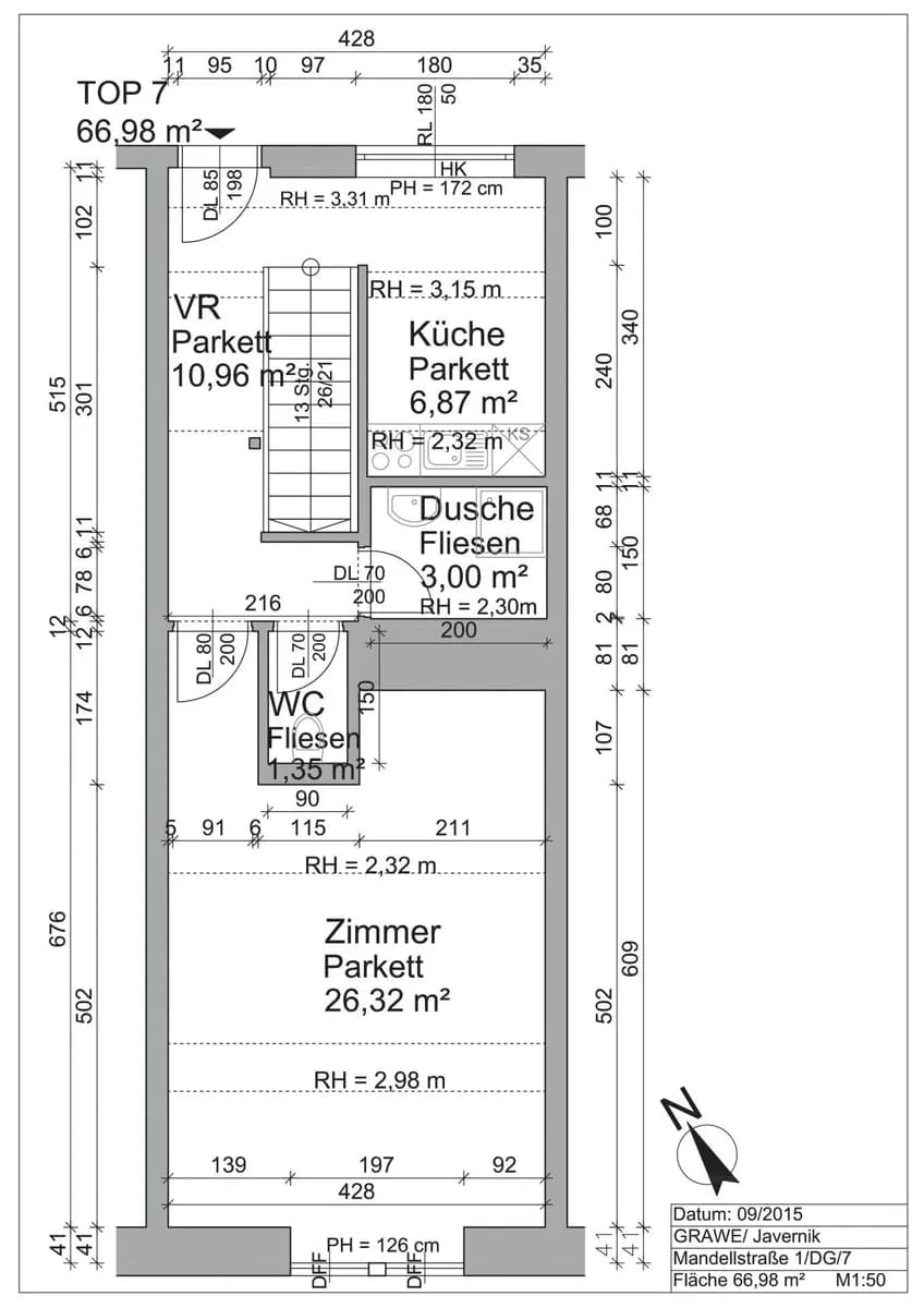 2-Zimmer-Wohnung mieten in Graz – 66,98 m², € 763 – Bild 2 von 5
