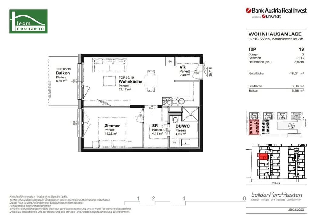 2-Zimmer-Wohnung mieten in Wien – 43,92 m², € 828 – Bild 19 von 19