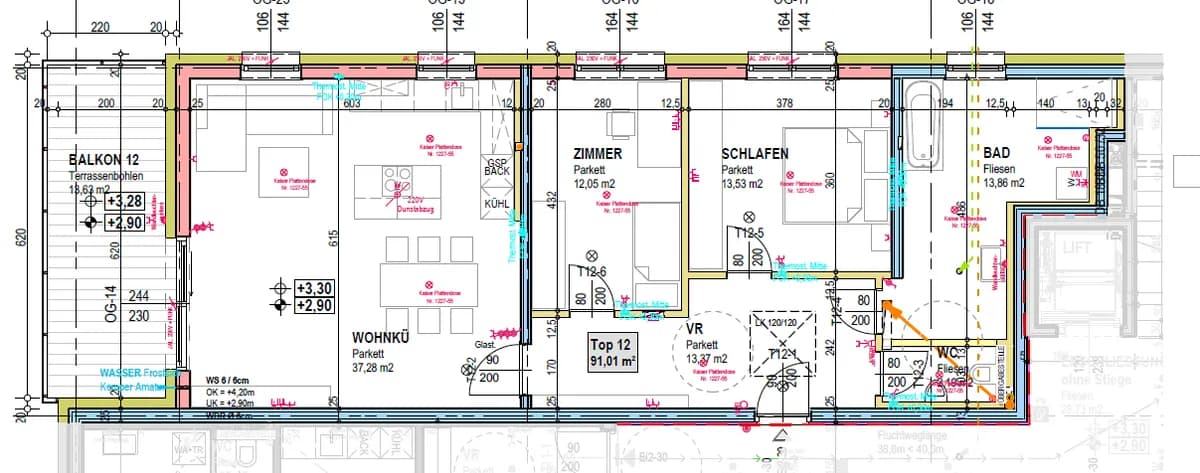 Wohnung mieten in Schärding – 91 m², € 1.229
