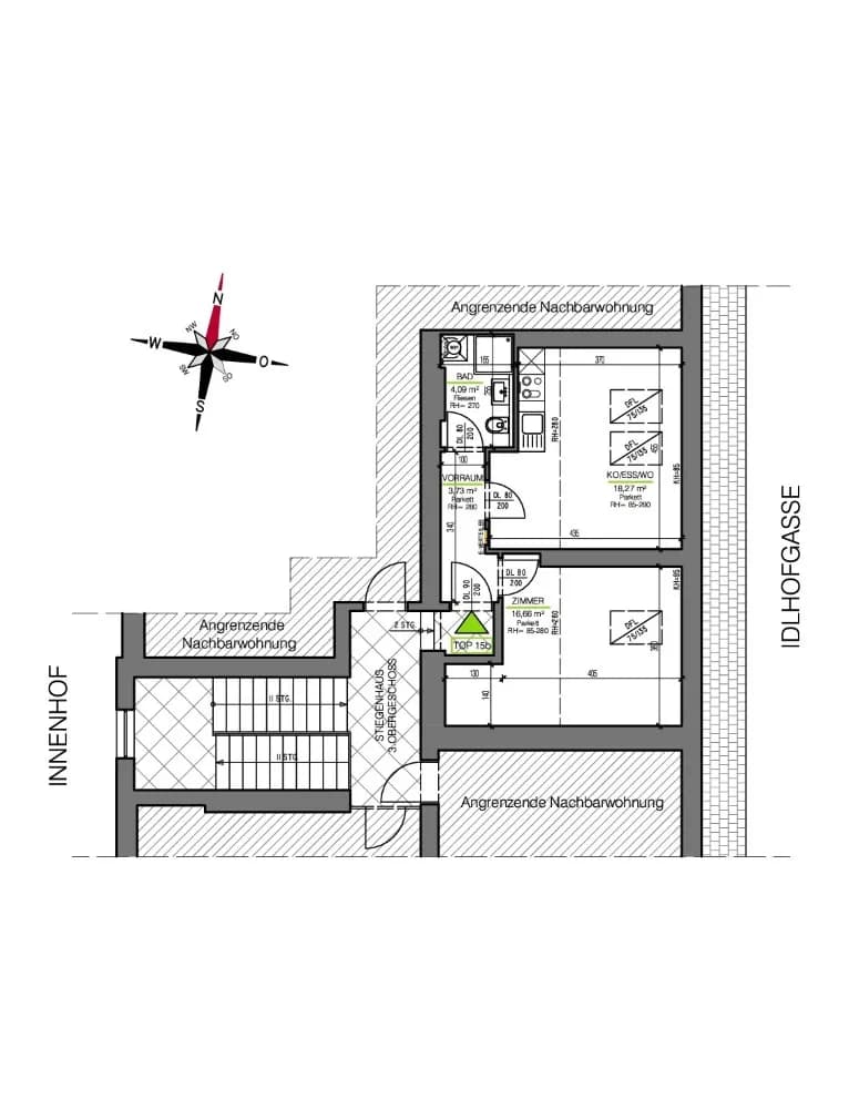 1-Zimmer-Wohnung mieten in Graz – 42,75 m², € 580 – Bild 2 von 5