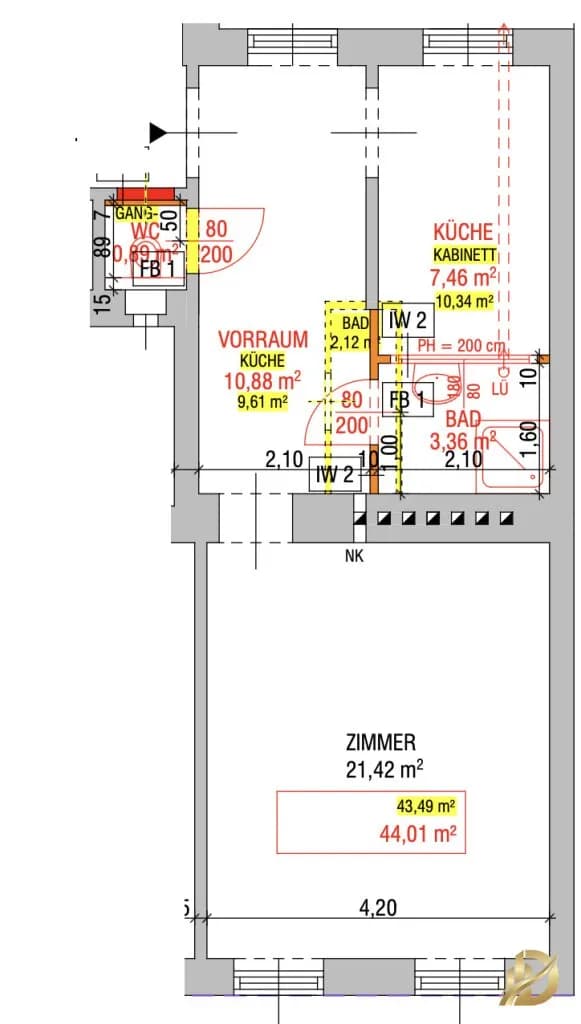 2-Zimmer-Wohnung kaufen in Wien – 44 m², € 189.000 – Bild 16 von 16