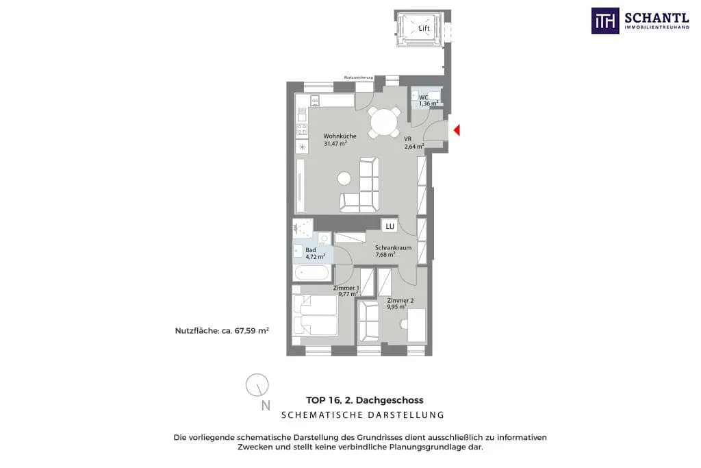 3-Zimmer-Wohnung mieten in Wien – 67,59 m², € 1.699 – Bild 11 von 12