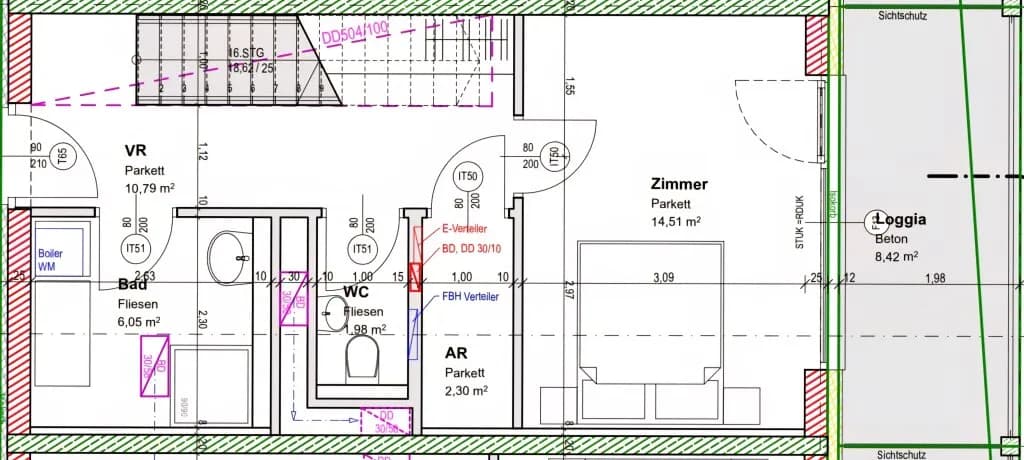 3-Zimmer-Wohnung mieten in Graz – 70,19 m², € 1.129 – Bild 6 von 7