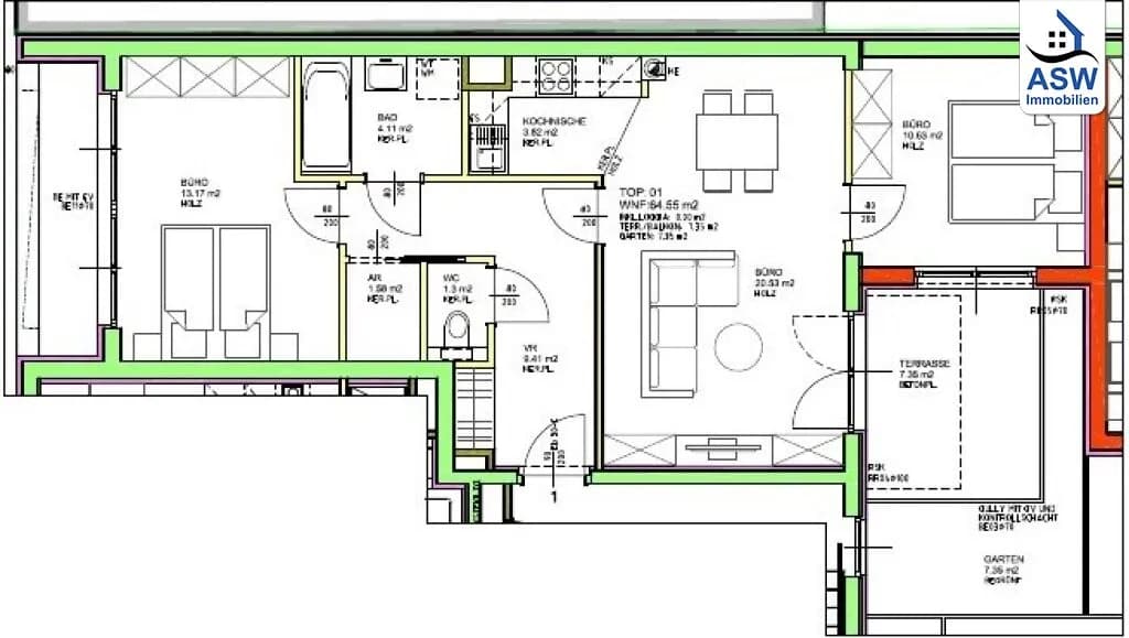 3-Zimmer-Gewerbeimmobilie kaufen in Wien – 65 m², € 225.000 – Bild 14 von 14