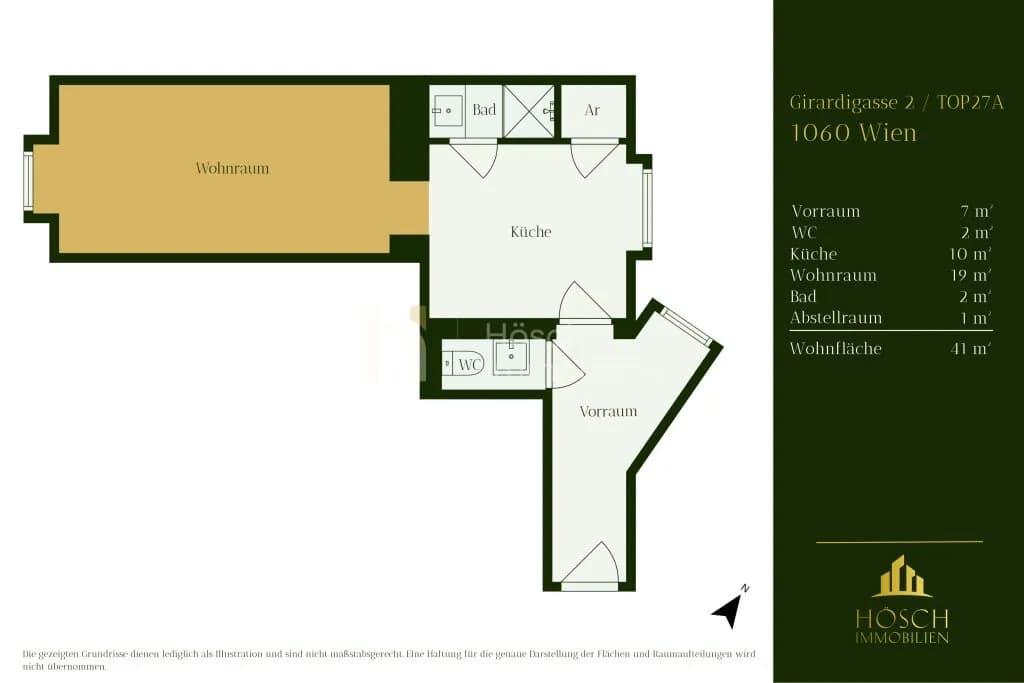 1-Zimmer-Wohnung kaufen in Wien – 41,23 m², € 299.000 – Bild 19 von 19