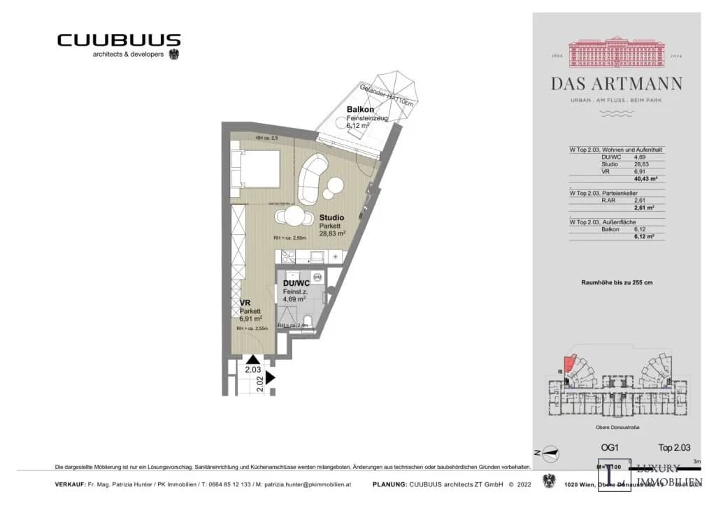 1-Zimmer-Wohnung kaufen in Wien – 41,26 m², € 499.000 – Bild 21 von 22