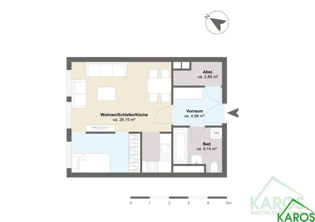 1-Zimmer-Wohnung mieten in Wien – 48,29 m², € 954 – Bild 15 von 15