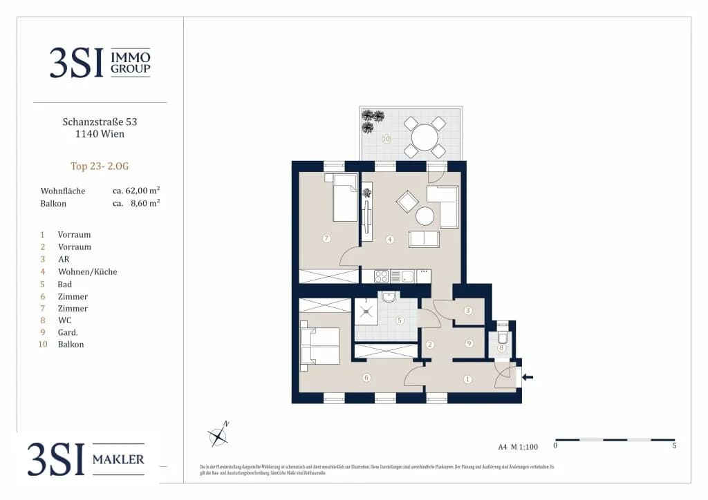 3-Zimmer-Wohnung kaufen in Wien – 62 m², € 429.000 – Bild 17 von 17
