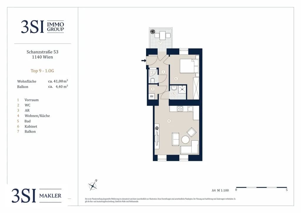 2-Zimmer-Wohnung kaufen in Wien – 41 m², € 254.000 – Bild 15 von 15