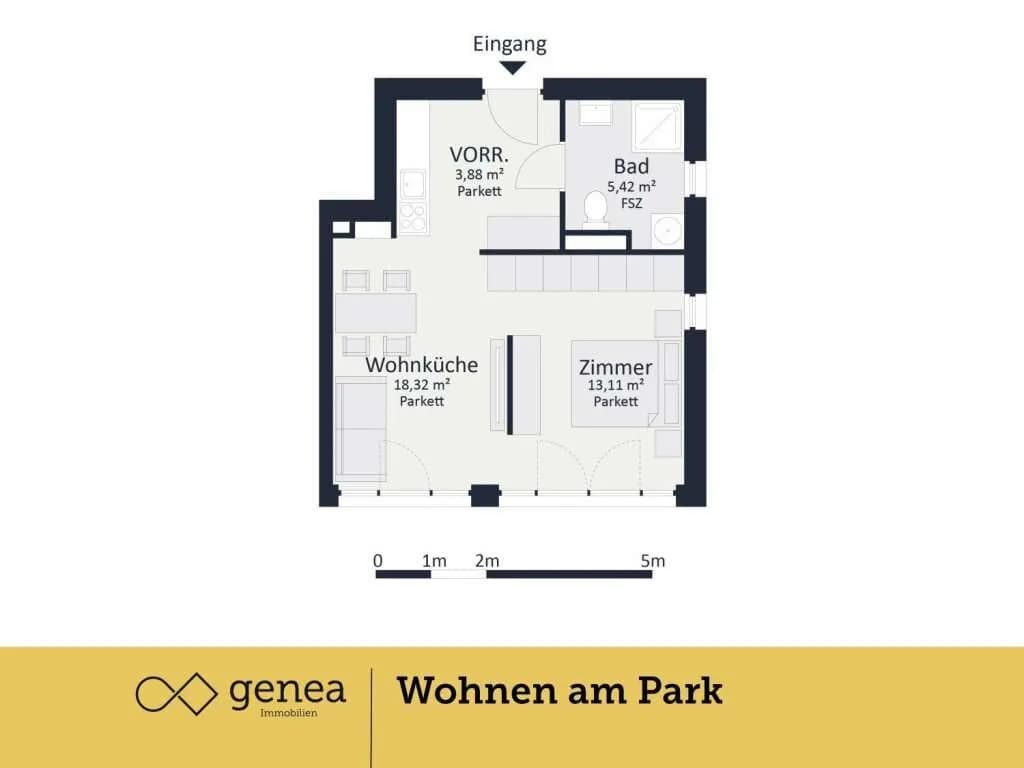 2-Zimmer-Wohnung kaufen in Graz – 40,77 m², € 275.000 – Bild 2 von 4