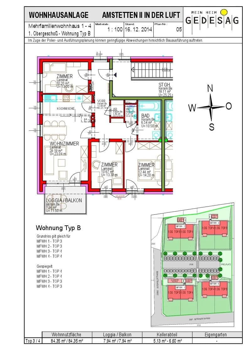 4-Zimmer-Wohnung mieten in Amstetten – 84,35 m², € 1.121 – Bild 18 von 18