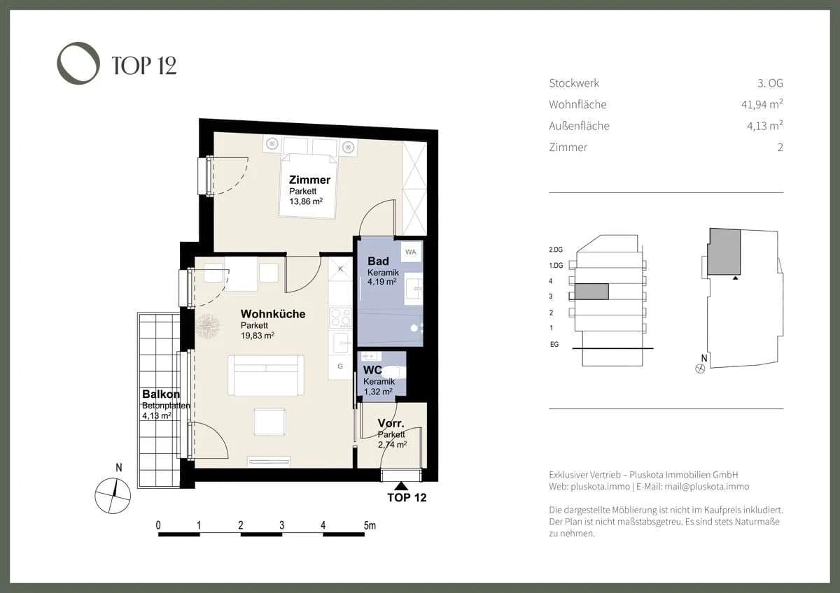 2-Zimmer-Wohnung kaufen in Wien – 41,94 m², € 325.000 – Bild 11 von 11