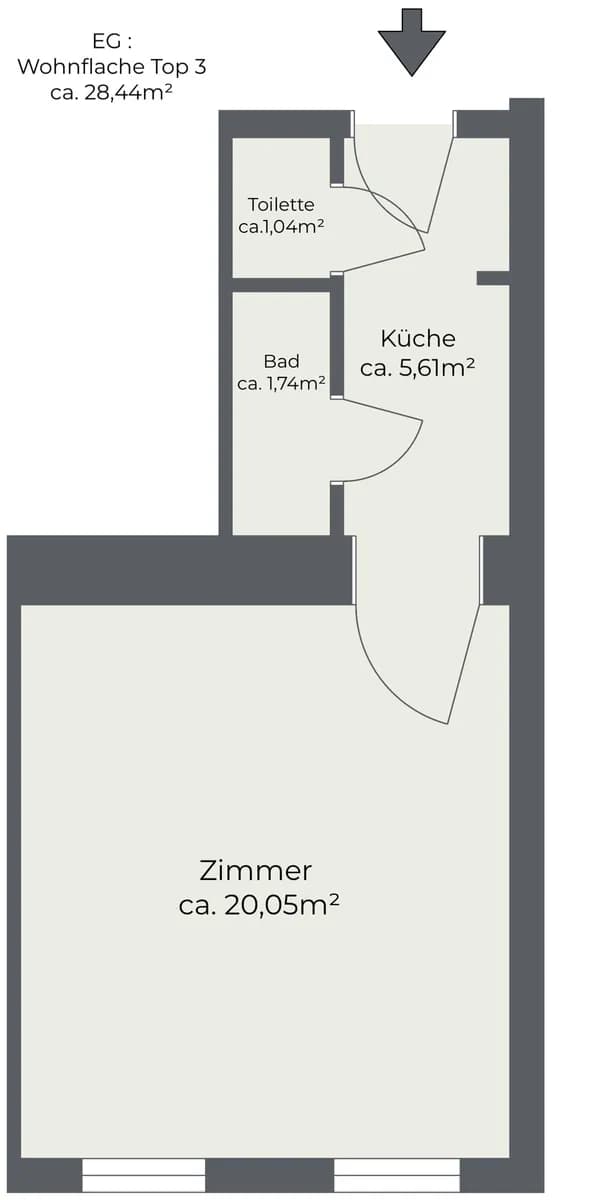 1-Zimmer-Wohnung kaufen in Wien – 28,44 m², € 199.000 – Bild 7 von 7