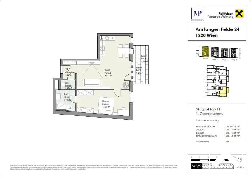 2-Zimmer-Immobilie kaufen in Wien – 60,88 m², € 394.200 – Bild 6 von 6