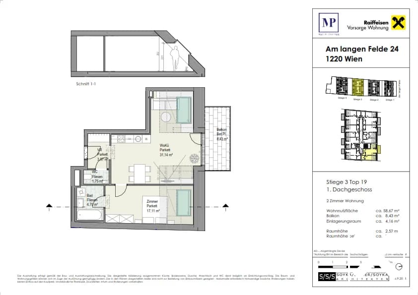 2-Zimmer-Immobilie kaufen in Wien – 58,67 m², € 363.600 – Bild 6 von 6