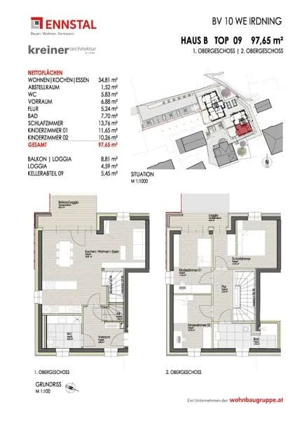 4-Zimmer-Wohnung kaufen in Liezen – 97,65 m², € 471.734 – Bild 2 von 2