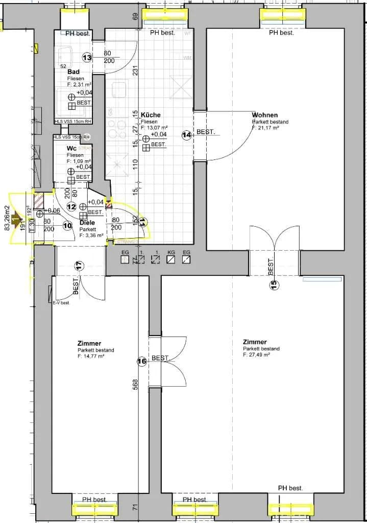 3-Zimmer-Wohnung mieten in Graz – 83 m², € 1.166 – Bild 5 von 5