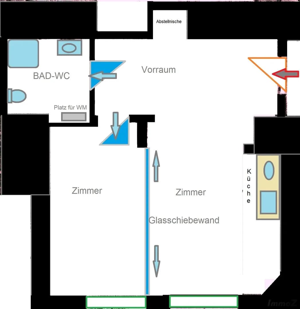 2-Zimmer-Gewerbeimmobilie mieten in Graz – 32 m², € 464 – Bild 3 von 9