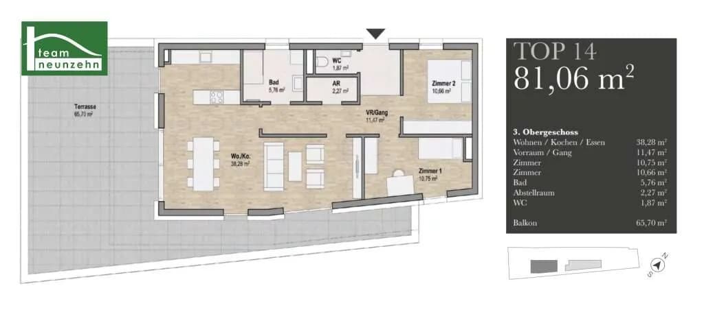 3-Zimmer-Wohnung kaufen in Graz – 81,48 m², € 765.326 – Bild 4 von 4