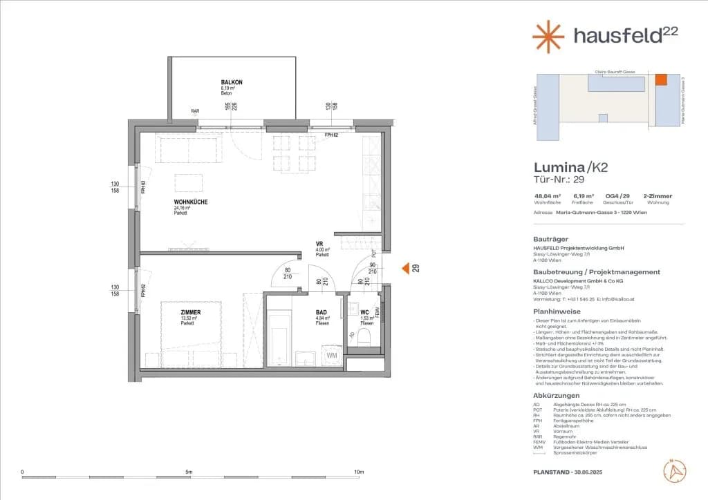 2-Zimmer-Wohnung mieten in Wien – 47,27 m², € 960
